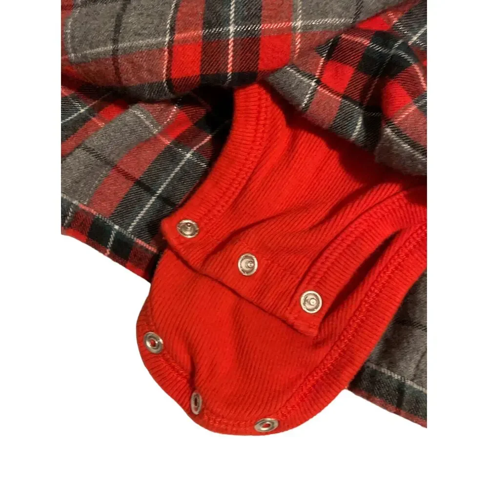 Carter’s Baby Girl Plaid Jumper & Red Bodysuit Set. 3 Months. Christmas Outfit